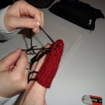 showing fingertip feedback functionality of airboard glove knitted prototype